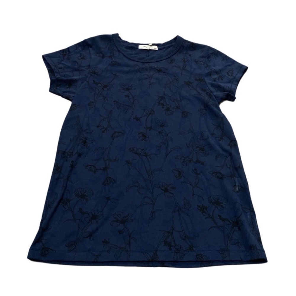 Rag and Bone poppy graphic Burnout print t-Shirt. XS - Picture 2 of 9